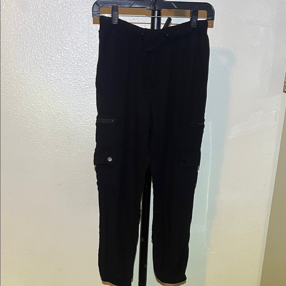 Rewash Black Cargo Jogger Pants
